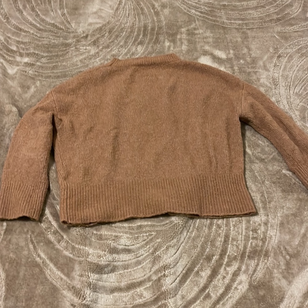 dark tan knit top - Picture 2 of 2
